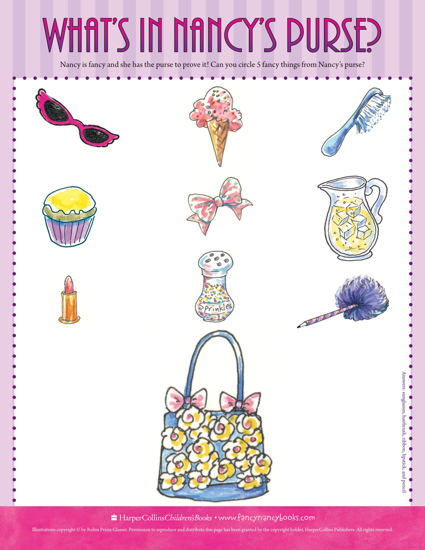 Fancy nancy online purses